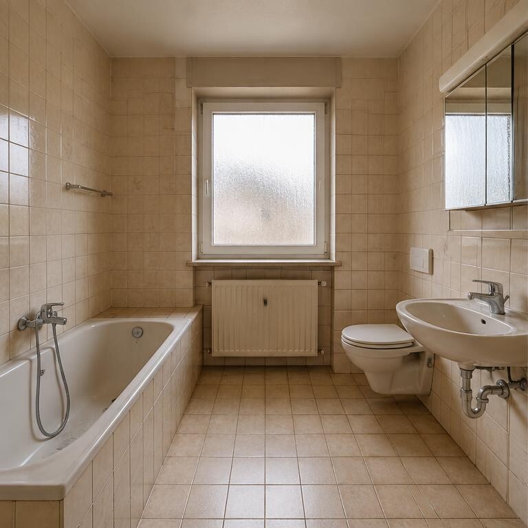 Badezimmer vor der Sanierung
